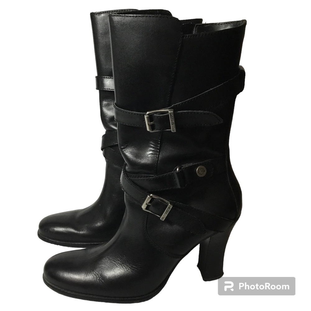 Harley-Davidson Black Heeled Boots